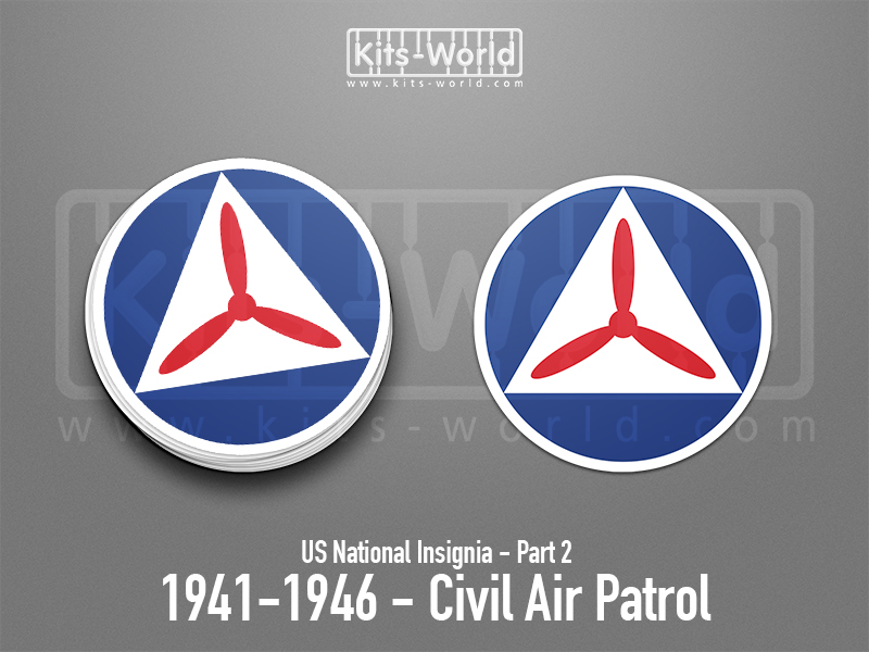 Kitsworld SAV Sticker - US National Insignia - 1941-1946 - Civil Air Patrol W:100mm x H:100mm 